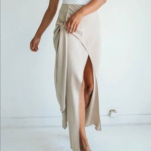 The Line by K Celia stone colored skirt